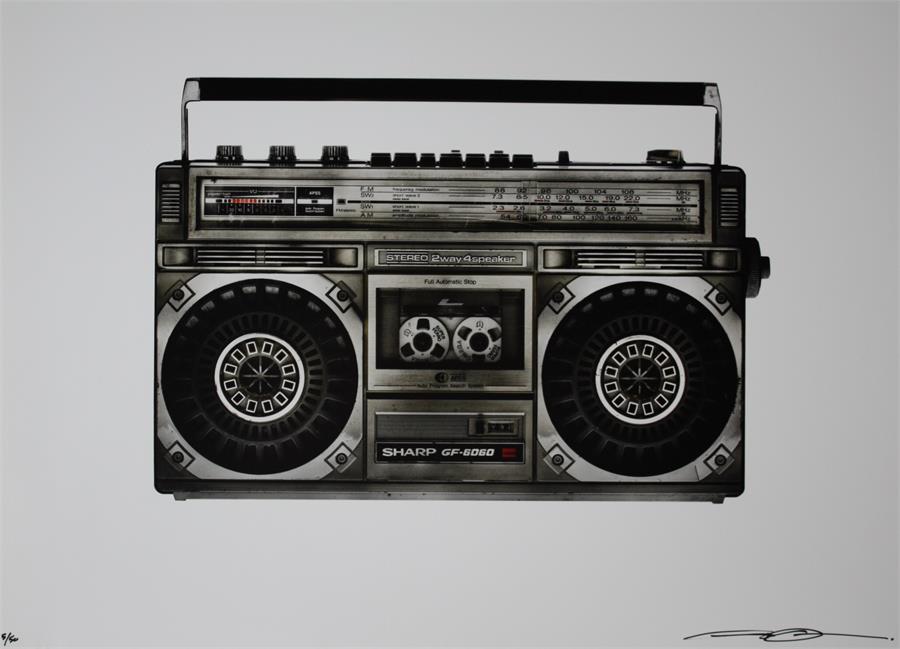 Lyle Owerku 'Boombox 19' from The Boombox Project signed llford paper archival print 5/50