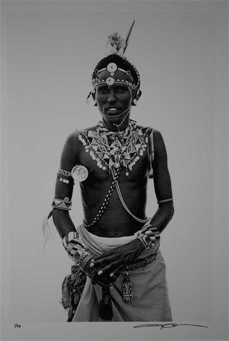 Lyle Owerku 'Samburu' From The Samburu Series, signed archival pigment print, 1/25