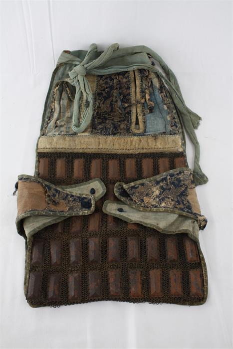 A 32 plate Suji Kabuto, Japanese Edo period with steel and silk embroidered body armour - Image 2 of 12