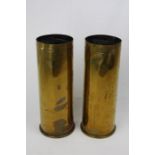 Two 105mm Brass Shell Cases (1977)