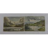 Ethelbert White (1891 - 1972) Highland Lake Scenes, Pair of Watercolours on Paper, one signed