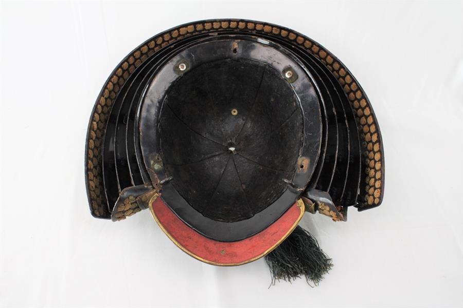 A 32 plate Suji Kabuto, Japanese Edo period with steel and silk embroidered body armour - Image 11 of 12