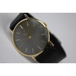 Chopard Geneve, 18ct gold men's dress watch Model 1013, rare black/ graphite face