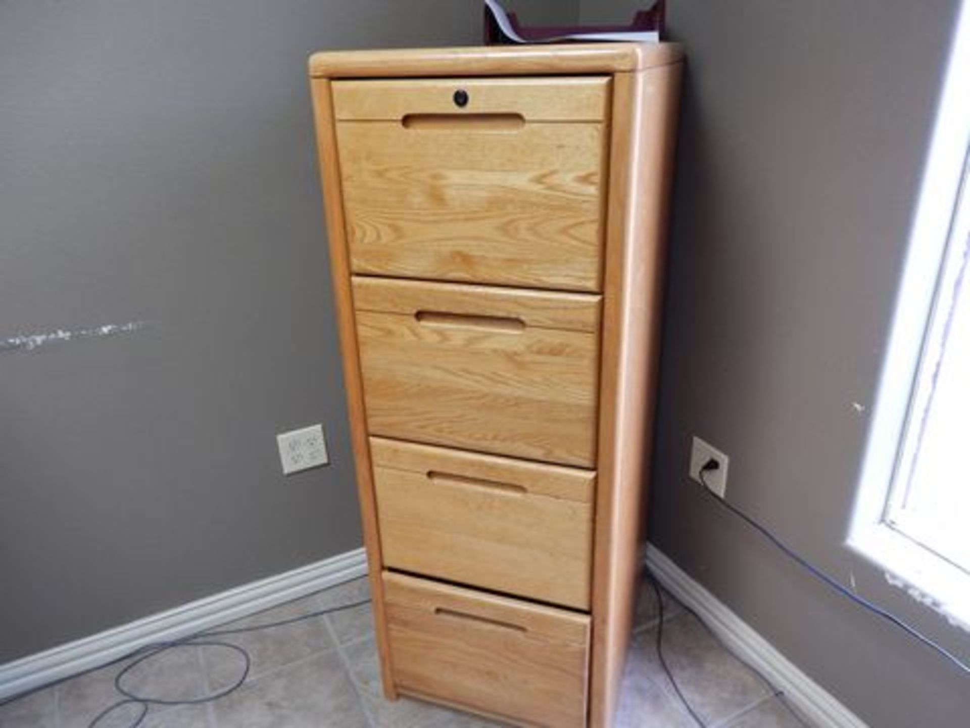 OAK 4-DRAWER VERT. FILE