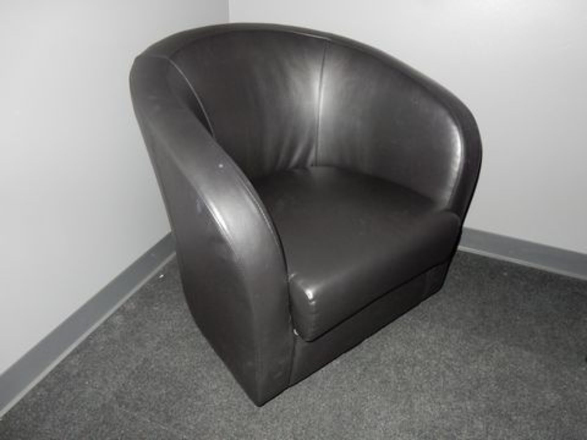 LOT (3) BLACK ONYX SWIVEL CHAIRS - Image 2 of 2