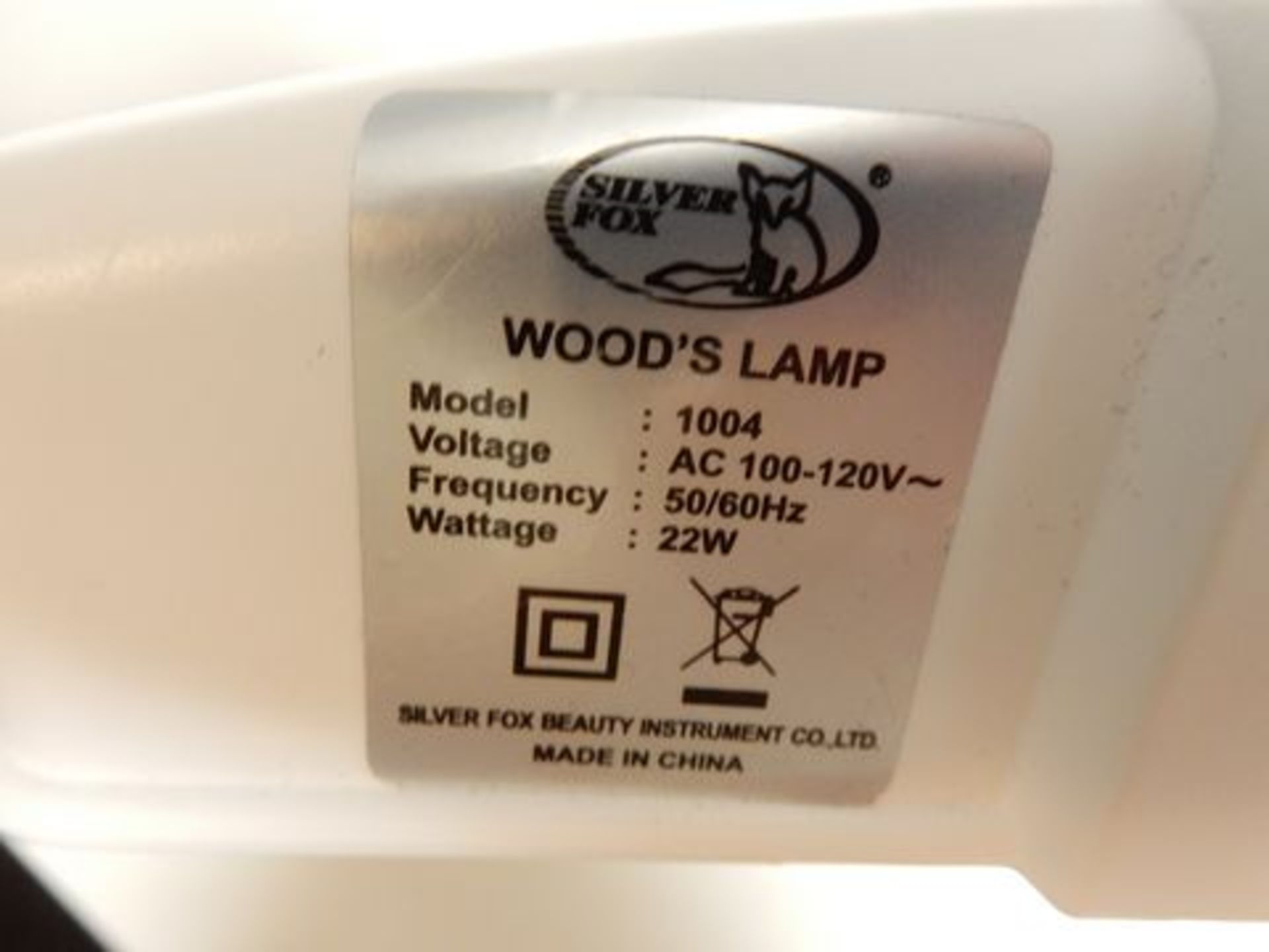 SILVER FOX ULTRAVIOLET WOODS LAMP, M# 1004, 22 WATT, HANDHELD - Image 3 of 3