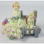 Royal Doulton Figure Group "In the Stocks" originally titled "Love Locked In" HN1475,