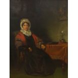 English School (19th century): Portrait of a Lady seated,