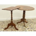 19th Century mahogany pedestal table,