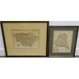 Thomas Kitching; a hand coloured map of the East Riding of Yorkshire,