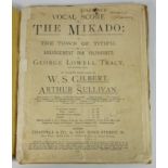 Vocal Score of The Mikado by W.