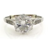 Platinum Solitaire Diamond Ring,