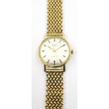 Avia Gentleman's 9ct gold bracelet Wristwatch with baton numerals and sweep seconds hand 42.