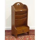 Early 20th century oak magazine rack,