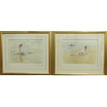 Gordon King (British 1939-): pair artist proof limited edition prints 'Beach Dreamer' and 'Letters