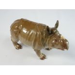 Meissen Figure of a Rhinoceros with crossed swords mark,