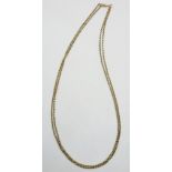 9ct gold link Guard Chain, 134cms long (16.2gms).