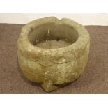 18th century circular stone mortar, D52cm,