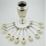 Collection of twelve silver souvenir Spoons,