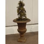 Late 19th century cast iron urn,