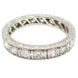 Eternity Ring rim set with nineteen brilliant cut diamonds each approximately 0.