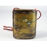 18th Century Japanese four case gold gilt, silver lacquer,