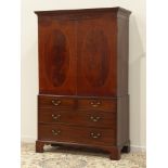 19th century mahogany linenpress,