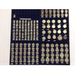 Collection of mainly English coinage in six trays including a quanty of silver and 50% silver three