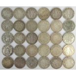 Thirty half crowns 1836 William IIII to George VI (30) Condition Report & Further Details