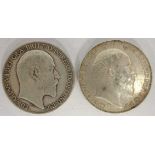 Two Edward VII 1902 crowns Condition Report & Further Details Good V.