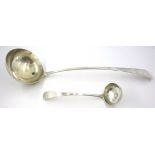 George III silver soup ladle Old English pattern by Richard Crossley, London 1784,