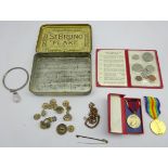 WW1 Victory medal Lieutenant J Stirling, Elizabeth II coronation medal, boxed,