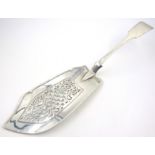 Victorian Scottish silver fish slice by John Edward Vernon, Edinburgh 1851? approx 5.