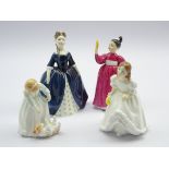 Four Royal Doulton figurines; 'Debbie', 'Let's Play',