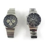 Two gentleman's Seiko quartz chronograph wristwatches Condition Report & Further Details