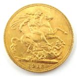 1913 gold full sovereign Condition Report & Further Details <a href='//www.