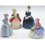 Four Royal Doulton figurines; 'Valerie', 'Wendy',