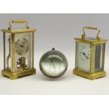 20th century brass carriage clock,