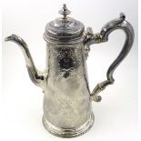 Victorian silver coffee pot hallmarked approx 17.