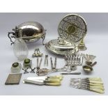 Silver-plated bacon dish with revolving cover, Elkington plate entree dish,