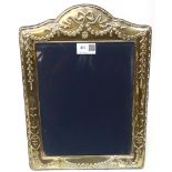Large silver freestanding photograph frame, embossed swag decoration by Carr's of Sheffield Ltd,