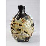 19th Century Japanese Sake Bottle in the form of a lacquered Haleotis shell 17cm high.