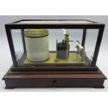 Barograph by Casella, London in glazed case,