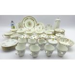 Minton 'Haddon Hall' china with gilded highlights, Coalport teaware,