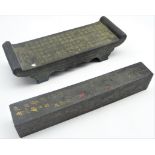 Chinese ink block with script,