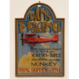 Dan's flying circus painted sign,