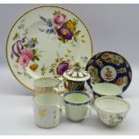 Early 19th Century Derby plate painted with floral sprays,
