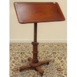 Victorian walnut 'Literary Machine', adjustable reading table, with patent catch, by 'John Carter...