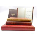 Three 19th century leather bound ledgers for the Yorkshire Herald and two others (5)