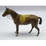 Bronze figure of a standing saddled horse H19cm X L22cm Condition Report & Further